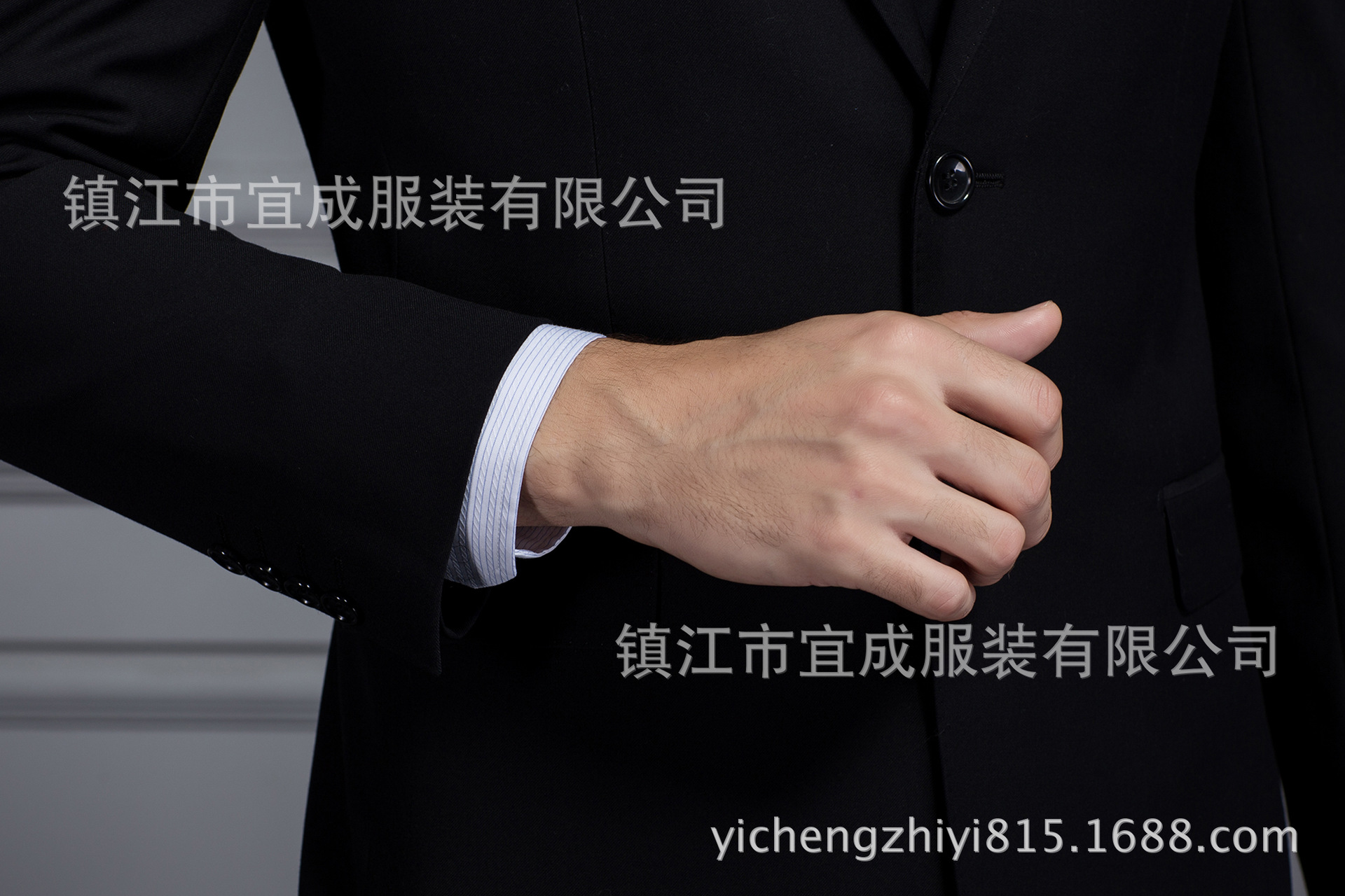 遼寧黑色商務休閑修身男士西服套裝