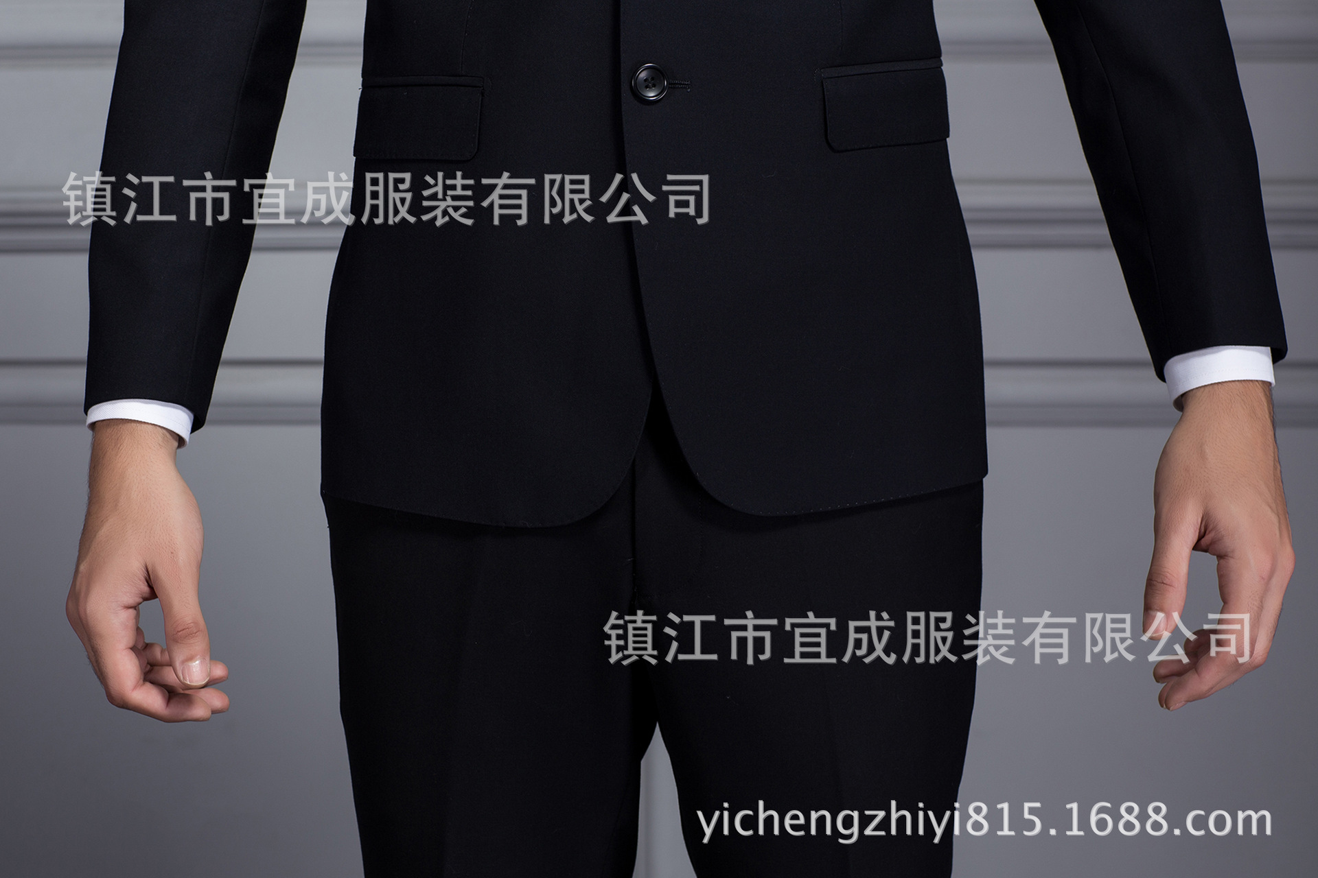 遼寧黑色商務休閑修身男士西服套裝
