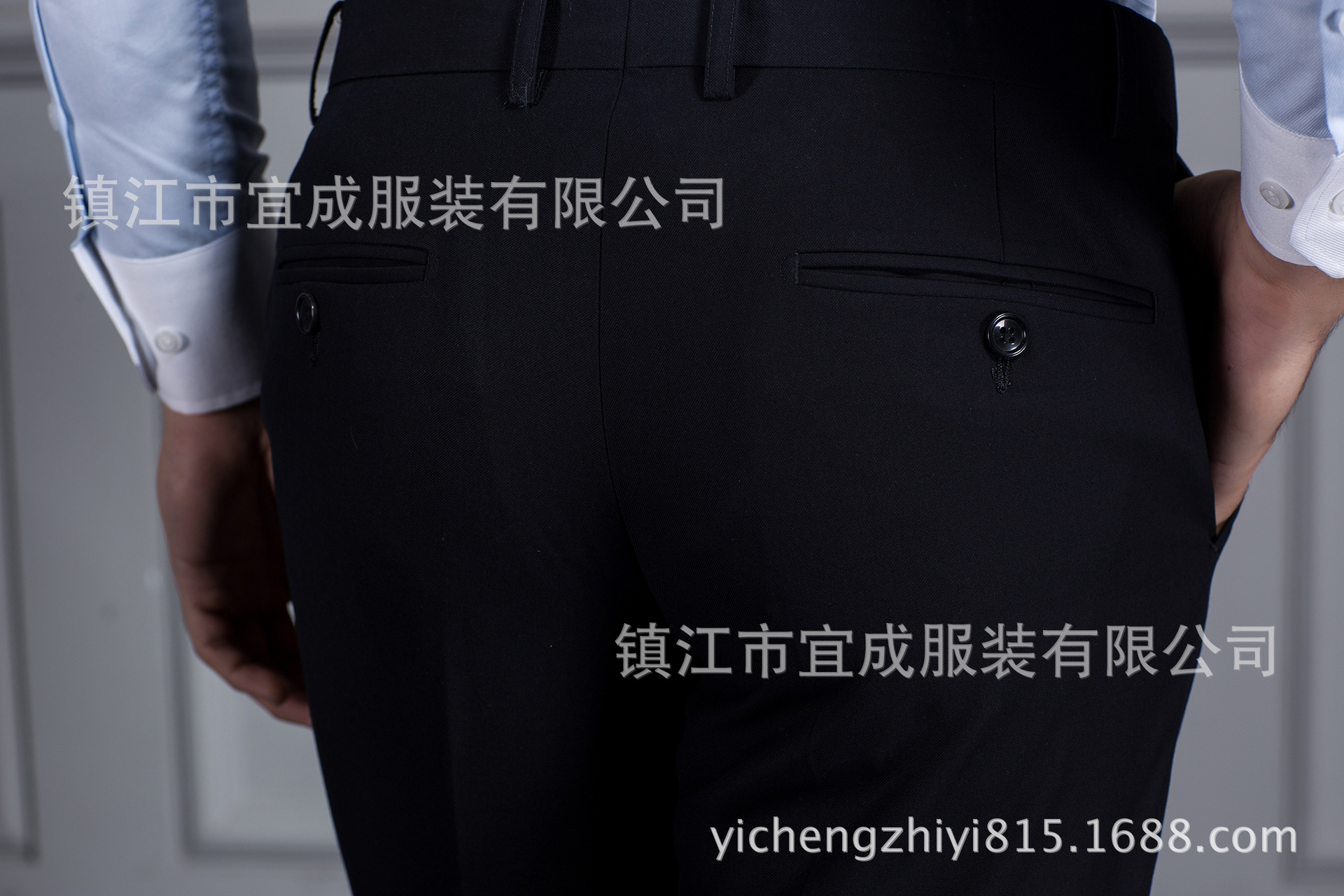 遼寧黑色商務休閑修身男士西服套裝